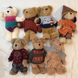 Large Boyds Bears ALL BOY BEAR Lot Of 7 Plush WITH TAGS Except 1 Individual Pics